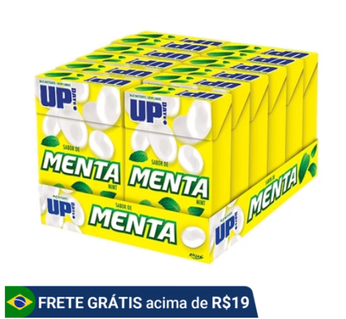 Bala Mastigável Up Menta – Pacote com 12 Unidades