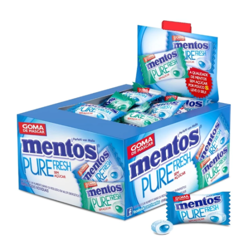 MENTOS CHICLETE MONOPORÇÃO COM 60 UNIDADES