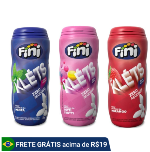 Chiclete Sem Açúcar Fini Klets 30g