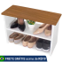 Kit 02 Prateleiras U 60cm Branco MDF Sala Quarto Cozinha