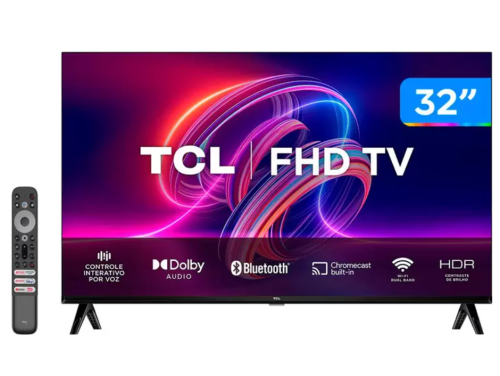 Smart TV 32” Full HD LED TCL 32S5400A Android – Wi-Fi Bluetooth Google Assistente 2 HDMI 1 USB