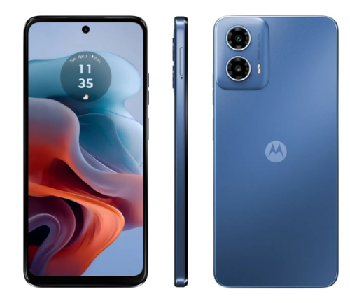 Smartphone Motorola Moto G34 128GB Azul 5G 4GB RAM Boost 6,5″ Câm. Dupla + Selfie 16MP Dual Chip