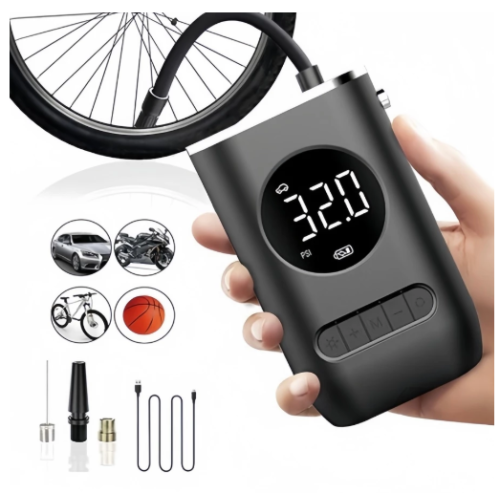 Carro Pneu Inflator Bomba De Ar Elétrica Mini Portátil Sem Fio Compressor Para Motocicleta Bicicleta