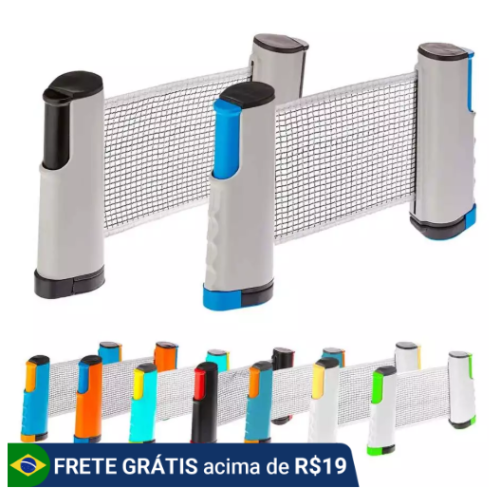 Rede Ping Pong Retrátil Tênis Mesa Universal 1,67 Metros Cores