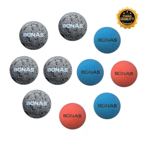 Kits Bolinhas Semi Profissional Borracha N3 1/2 Frescobol Super Envio Imediato Brincadeira Verão