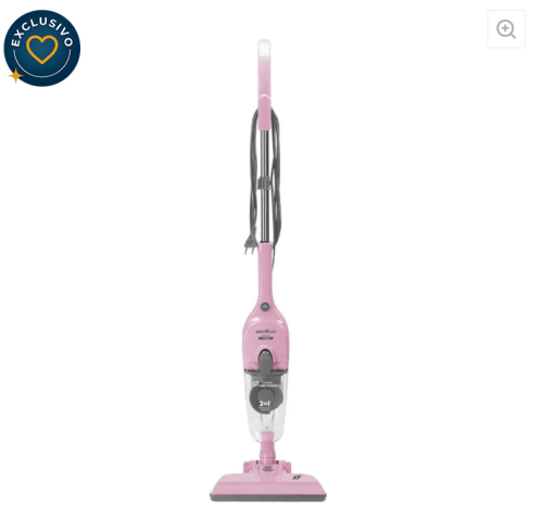 Aspirador de Pó Rosa Vertical Britânia 2 em 1 1400W BASE30