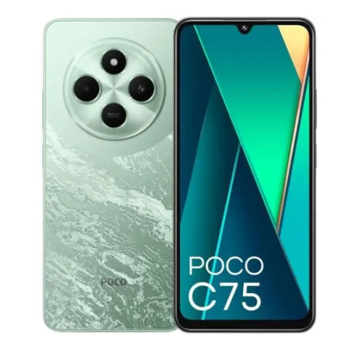 Celular Smartphone Xiaomi POCO C75 8GB RAM e 256GB, Tela 6.88, MIUI, Câmera de 50MP, Verde