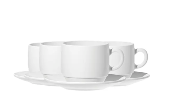 Jogo de Xícaras para Café Nadir Opaline 90ml com 4 peças