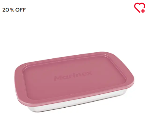 Assadeira Retangular Clássica Marinex 1,6L com Tampa