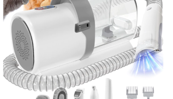 Kit de limpeza para animais de estimação Incluindo 4 Clipper Pentes, 2.5L Aspirador, 7 ferramentas