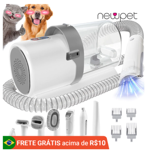 Kit de limpeza para animais de estimação Incluindo 4 Clipper Pentes, 2.5L Aspirador, 7 ferramentas