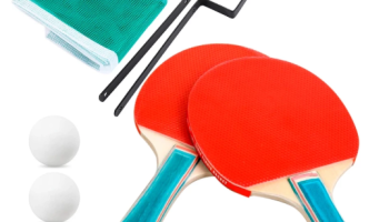 Raquete Tênis De Mesa Ping Pong Kit 2 Raquetes 3 Bolinhas 1 Rede Para Mesa