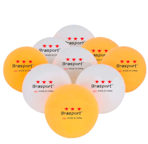 Kit 9 Bolinhas Tênis De Mesa Plástico Abs Ping Pong 3 Estrelas Alta Performance