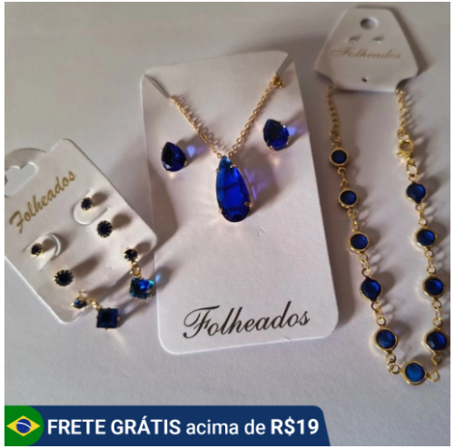 kit Combo Colar Pulseira Brinco Pingente Olho Grego