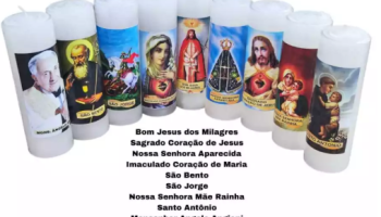 Velas Santos Católicos Votiva 7 Dias Branca 100% Parafina Pura 260g – 1 Peça