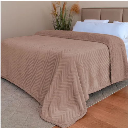Coberdrom Casal Aveludado Sherpa Manta Soft Dupla face BF Colchoes – BF Colchões
