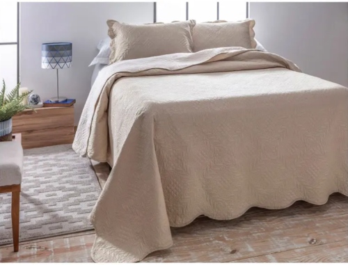 Colcha Casal Jolitex Ultrasonic Dyuri Bege Pastel 3 Peças