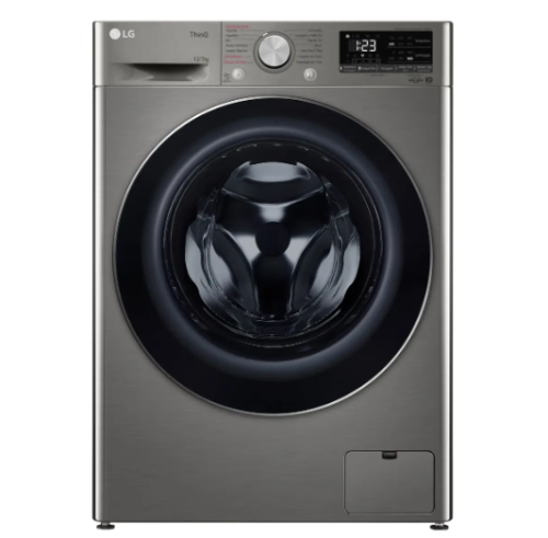 Lava e Seca LG 12kg Smart VC4 CV5012PC4 com Inteligência Artificial Água Quente e Fria Prata