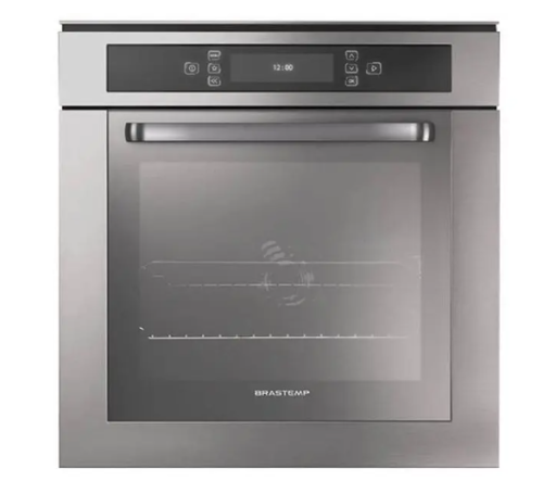 Forno Elétrico de Embutir Brastemp 67L Inox com Função Ar Forçado e Painel Touch BO260AR