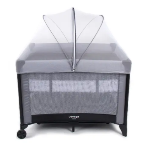 Berço Cercado Portátil Para Bebê Sleep até 18Kg Cinza Voyage