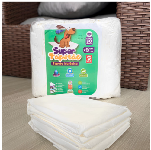 Tapete Higiênico Para Cães Super Tapetão 80 X 60 Com 30
