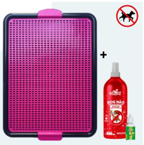 Kit Sanitário Canino Pet + Educador Pet Xixi Sim Pode Xixi Não Pode Cachorro Tapete Higiênico