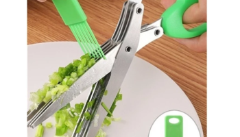 Tesoura para cozinha-Cortar Picar Legumes Verdura e Ervas 5 Lâminas Inox