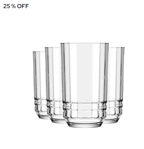 Jogo de Copos Long Drink Veneto Nadir 350ml com 4 peças