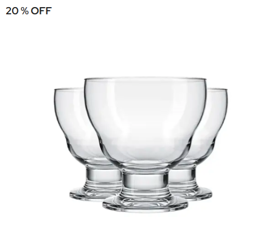 Jogo de Taças para Sorvete Samba Nadir 360ml com 3 peças