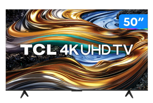 Smart TV 50″ 4K UHD LED TCL 50P755 Wi-Fi Bluetooth 3 HDMI 1 USB