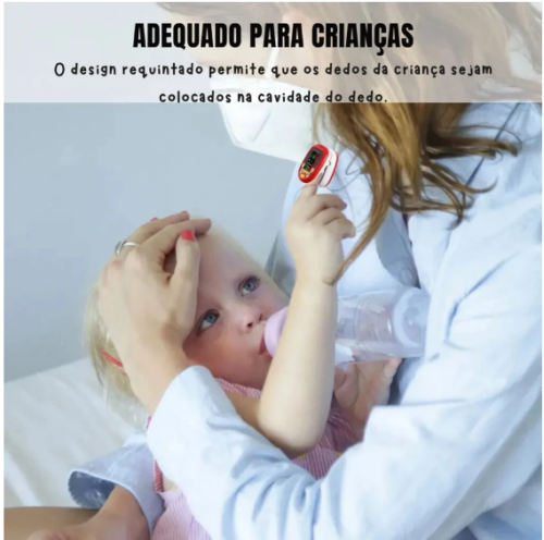 Oxímetro Infantil Para Crianças Bebe De Dedo Pulso Pediatrico Medidor Digital Saturação Recarregavel