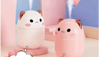 Umidificador De Ar Gatinho 200ML LED USB