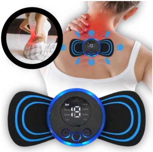 Mini Massageador Elétrico Portátil Cervical EMS Alivia Dores Corpo Pescoço
