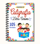 Caderno de Caligrafia Infantil 105 Atividades Letra Cursiva Livro para Desenvolvimento da Escrita