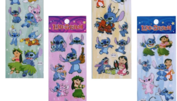 Kit Cartelas Lilo Stitch Adesivos Lembrancinha Escola Kit 10, 20, 30 ou 40 Cartelas Adesivos