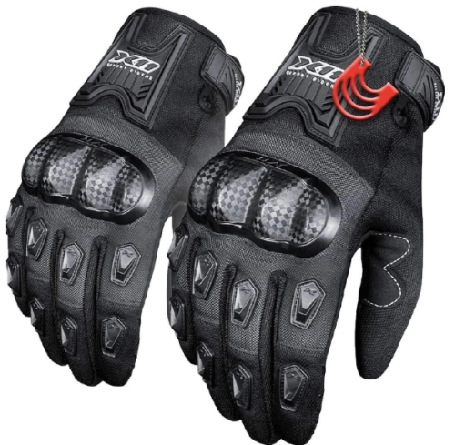 Luva Masculina X11 Blackout 2 com Touch Celular p Motociclista Moto Motoqueiro Motocross Kart Trilha