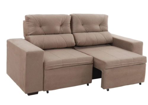 Sofá Retrátil Reclinável 3 Lugares Suede – Phormatta Evolution SMP