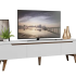 Mesa Alvorada 180 Tp Mdf Vidro canto Reto 6 Cadeiras Rufato