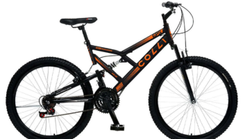 Bicicleta Aro 26 Colli GPS 21 Marchas Freio V-Brake em Aço Carbono – Preto Fosco
