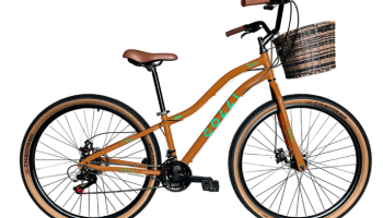 Bicicleta Aro 29 Colli Viena 21 Marchas Freio a Disco com Cestinha – Bronze