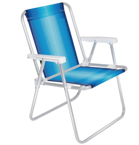 Cadeira de Praia Alta Mor em Alumínio até 110kg Cores Sortidas
