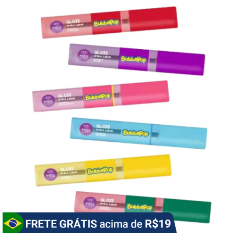Colorido de Gloss Brilho Labial Cheirinho Bubbapop de Miss makeup