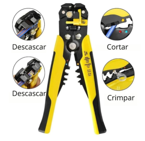 Alicate Automático Decapador Crimpador Eletricista Descacador Fios Decapador Fio Automático 5 Em 1
