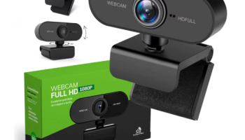 Webcam Câmera Full Hd Zoom 1080p 360 Graus Videoconferência Streamcam Web Cam Entrada Usb 2.0 Com Microfone