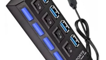 Hub Usb 4 Portas Usb 2.0 Tv Pendrive Mouse Teclado Adaptador