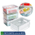 4 Organizadores Geladeira 2,2 Litros Acrílico Com Cesto para Alimentos Vegetais Cozinha