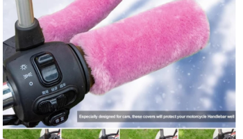 4 Pçs Universal Motocicleta Veículo Elétrico Alça Capa Guiador À Prova De Frio Quente Acolchoado Modelos Inverno Q8U6