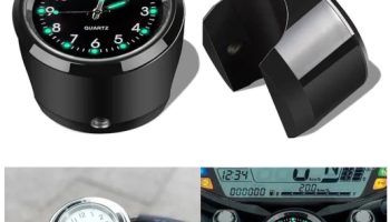 Relógio De Quartzo De Alumínio Universal Luminoso Montagem No Guiador Para Motocicleta Scooter Bicicleta Display Tempo À