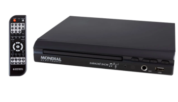 Aparelho de Karaokê DVD Player Mondial D-20