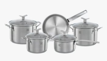 Jogo de Panelas Electrolux Inox com 5 Peças Design com Fundo Triplo